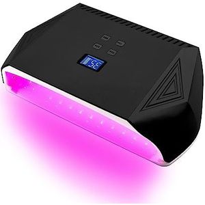UV-nagellamp, 128 W LED UV Nail Lamp LED Nagel Droger Rood Licht Kralen Curing Polijsten Gel High Power Sneldrogend nail Art Lamp(Grey)