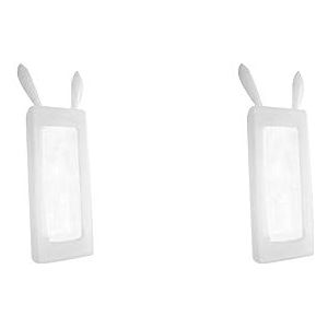 2 set Konijn TV Afstandsbediening Cover Siliconen Clear Protector Case Cover Skin TV Airconditioning Afstandsbediening Case Type 02