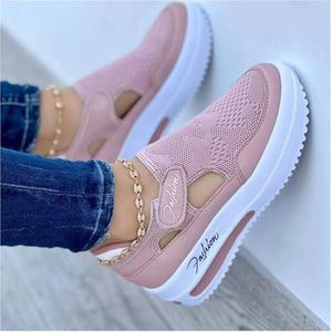 Rode Sneakers Dames Schoenen Vrouw Tennisschoenen Canvas Schoen Vrouwelijke Vrijetijdsschoenen Dames Sportschoenen Platform Sneaker Uitgeholde Schoenen (Kleur : Pink, Size : 35)