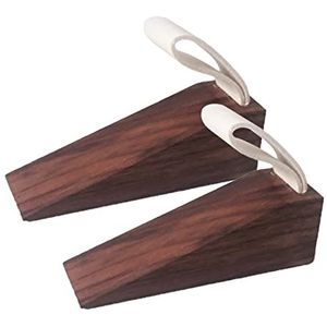 Deurstopwiggen, Deurstopper wig for op de vloer, massief houten deurstopper, houten antibotsingsdeurstopper,