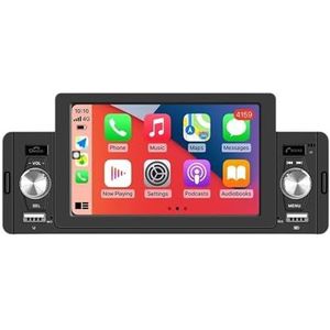 1Din 5-Inch Universele Autoradio Touchscreen Multimedia Videospeler Ondersteuning Draadloos Carplay Android AUTO Bluetooth(OD-L3)