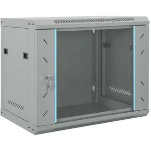 vidaXL - Netwerk Kabinet - Grijs - 60 x 45 x 50 cm - Staal