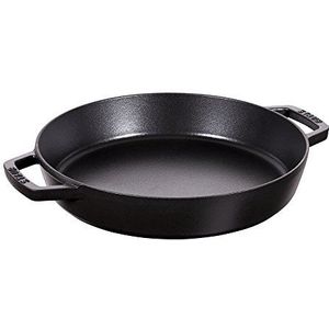 Staub Bratpfanne - Induktionsgeeignet, Gusseisen, Schwarz - 34 cm - Perfect voor sappig braden en smoeren