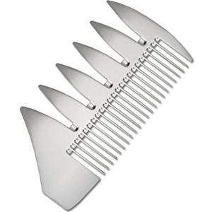 DieffematicSZ kam Senior Double Sided Stainless Steel Beard Comb For Men Mustache Hair Shaping Combs