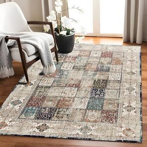 TILLOWT Vintage tapijt voor woonkamer, groot wasbaar zacht laagpolig tapijt voor slaapkamer Klassiek tapijt voor keuken, kantoor, eetkamer (Color : F, Size : 200 * 300CM)