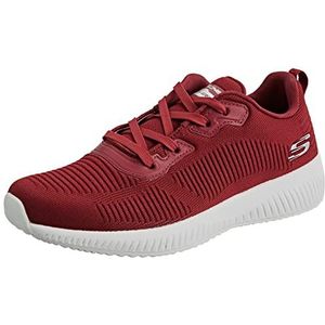 Skechers Squad Mens Lace Up Trainer, Rode Mesh Trim, 45 EU