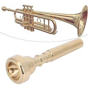 Hoorn mondstuk, trompet mondstuk, piano sterk en slijtvast voor beginners trompetters, thuis, school, cadeau, muziekinstrumentaccessoires, pianokamer (goud, 3C)