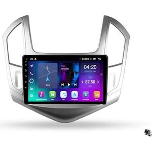 ZWCLSH QLED-schermupgrade Android 13 autoradio met Carplay en Android Auto, Bluetooth 5.0, 9 inch touchscreen, SWC back-upcamera, AM/FM autoradio, compatibel met Chevrolet Cruze 2012-2015,1NF