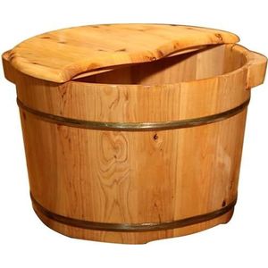 Voet Tub Houten Voetbassin Houten Voetbassin, Ceder Voet Bad Vat, Pedicure Bowl Spa Massage Ceder Pedicure Vaten, Gladde En Delicate Pedicure Vaten, Met Deksel Voet Bad Houten Emmer Voet Spa Hous