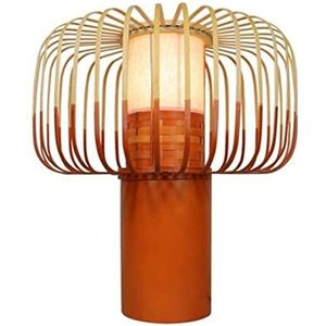 Tafellamp Bedlamp Bamboe Weven Splicing Kleur Tafellampen Nachtkastje Lamp Voor Slaapkamer Woonkamer Bijzettafel Leesbureau Bedlampje Banklamp (Size : 35 * 40cm)