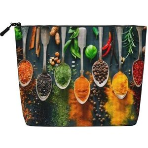 CRJSYCBYB Kruiden Gedrukte Valse van de de Make-upzak van de Hennepmake-up de Zak van de Reis, Zwart, Eén maat