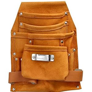 Mivos Heuptas voor gereedschap, leer/gereedschapshouder met hamerhouder en meetlint clip/leren holster voor timmerman
