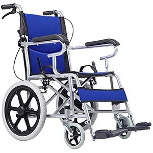 Rolstoelen Opvouwbare rolstoelen, opvouwbare rolstoel Lichtgewicht en gemakkelijk te dragen Reistype van 11 kg Opvouwbare, ademende mesh-stof Mobiliteitswagen voor ouderen met een handicap