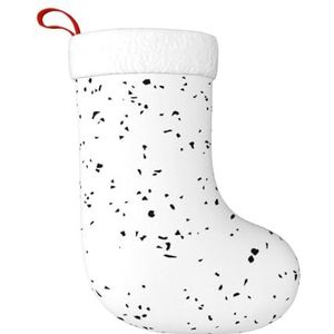 Kfjghhl Zwart Wit Speck Grote Xmas Kous Sneeuwpop Gedrukt Patroon Sokken Kerst Opknoping Zakken Home Decoraties