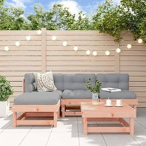 Tuinmeubilair 5 Stuk Tuin Lounge Set Massief Houten Douglas Meubels