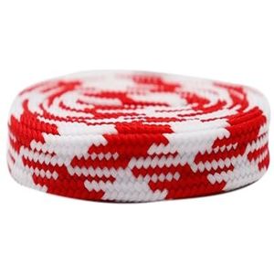 schoenveters, Kanten pyjama met capuchon Geruit patroon Veters Trekband Polyester Flatlacet Canvas Shoestring Kinderschoen Decoracion(Big Red white,90cm)