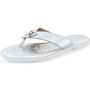 Aerosoles Galen Teenslippers voor dames, Zilver Pu, 40 EU