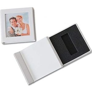USB-box met beeldvenster voor 1 USB-stick USB Flash Drive. Opbergdoos, Etui, Hoes voor USB (wit)