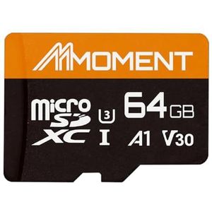 MMOMENT Micro SDXC-kaart, 64 GB A1, UHS-I, U3, klasse 10, SD-adapter inbegrepen, tot 95 MB/s lezen en 35 MB/s schrijven