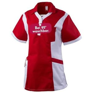 Clinotest Julia dameskiel, gezondheidszorg, voor de verzorging, werkkleding, in trendy kleuren, rood/wit, M