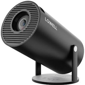 LQWELL HY300 PRO Miniprojector, 4K 1080P-ondersteuning, met Android 11, WiFi 6, Bluetooth 5.0, ondersteunt Airplay en Miracast, draagbaar voor thuis en buiten, voor Android/iPhone/PC/Mac/Switch