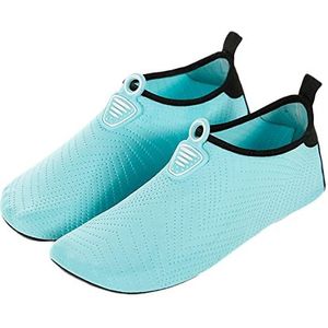 AUXDIQ Zwemschoenen voor dames en heren, badschoenen, aquaschoenen, surfschoenen, waterschoenen, strandschoenen, blote voeten, sneldrogend, lichtblauw, 37/38 EU