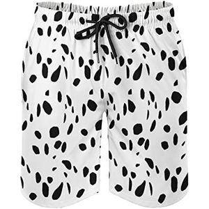 Dalmatische print heren zwembroek bedrukt board shorts strand shorts badmode badpakken met zakken 2XL