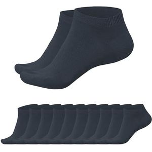 SGS Comfortabele bamboe sneakersokken voor dames en heren, zachte piqué band, bamboe sokken, zwart tegen zweet, geurkiller, verpakking van 5 of 10 stuks, 10 x antraciet, 39-42 EU