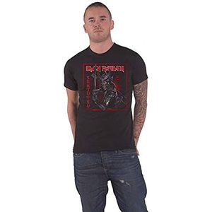 Iron Maiden T Shirt Senjutsu Cover Distressed Rood nieuw Officieel Mannen Zwart