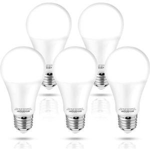 Aigostar LED lamp A5 A60 12W - E27 Fitting - Daglicht 6500K - 1170 lumen - Set van 5 stuks.