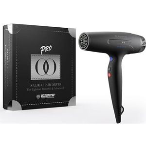Kiepe - Professionele Haardroger - Zwart - 2000-2400W - Inclusief 2 Sproeiers en 1 Diffuser
