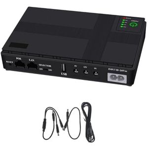 10400 mAh Mini Draagbare UPS 5V, 9V, 12V Uninterruptible Power Supply Multipurpose Mini UPS Batterij Backup for Wifi IP Cam(10400 mAh-EU-2A-01)