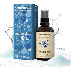 GoNaturals® Magnesiumolie | 100 ml spray | regeneratie van spierpijn | veganistisch en cruelty vrij | parfumvrij en zonder toevoegingen magnesiumolie