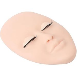 Wimperverlenging Pophoofd, Draagbare Gesimuleerde Zachte Oefenwimper Mannequin Hoofd met Verwijderbare Oogleden voor Schoonheidssalon voor Beginners (PINK)