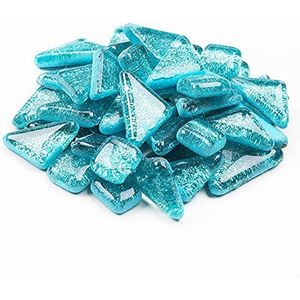 Crystal Glass Mosaic Tiles, Gemengde mozaïektegels Stepping Stone For Crafts Kleurrijke gebrandschilderde stukjes knikkers (Kleur: No20, Mozaïektegelmaat: 1) (Color : Frost, Size : 1)