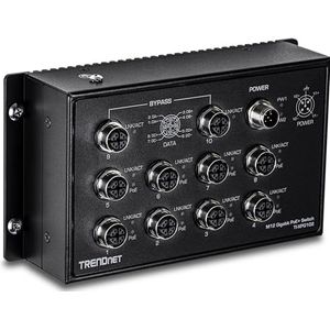 TRENDnet 10-Port Industrial EN 50155 M12 Gigabit PoE+ Railway, W128918040 (M12 Gigabit PoE+ Railway Switch(Project only))