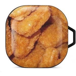 Tasty Nuggets Oordopjes Hoesje Compatibel met Samsung Hard Shell Beschermhoes Zwart-Stijl