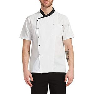 YWUANNMGAZ Unisex Chef Wear Western Restaurant Workwear Chef Coats Bakkerij Food Service Lange Mouw Keuken Chef Uniform (Kleur: 3, Maat: F (3XL))
