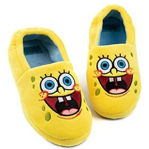 SpongeBob Kids pantoffels | Jongens Meisjes Geanimeerd Karakter Gezicht Geel Blauw Elastische Hielsteun Huis Sliders