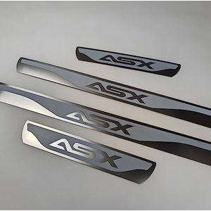 4 Stuks Auto Roestvrij Stalen Dorpels Instaplijsten Pedaal voor Mitsubishi Asx 2011-2020 2021 Krasbescherming Styling Accessoires