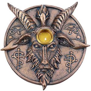 Nemesis Now Baphomet's Prayer Sabbatic Geit Wierook Stok en Kaarsenhouder, Brons, 12,6cm