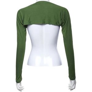 MZSKLW Dames Top Arm Cover Womens Lange En Zachte Mouw Plain Shrug Bijgesneden Bolero Dames Vest Plus Size Top Arm Mouwen, J, one size