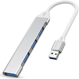 IZyufan USB-hub, 4-poorten, USB 3.0 hub, USB-verdeler, aluminium behuizing, 4-poorts data-hub USB-hub, data-hub voor iMac Pro, MacBook Air, Mac Mini/Pro, Surface Pro, notebook pc, laptop,
