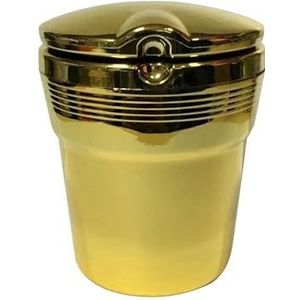 Universele Ingebouwde Auto-asbak Met Deksel En Led-verlichting, Auto-accessoires Draagbare Asbak(Yellow)