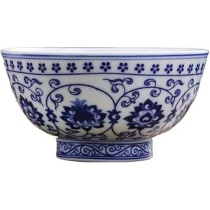 Bowls, Keramische kom* Chinese oude paleisstijl porseleinen rijstkom, papkom, soepkom 13,8 cm 5,5 inch aardewerk blauw witte porseleinen kom rijstkom pap B