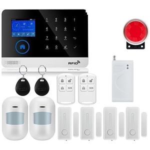 Huisbeveiligingssysteem, Wifi-gsm-alarmsysteem Draadloze Detectoren Alarm Smart Home, APP-bediening Met WIFI-vrij Bericht(W2B2)