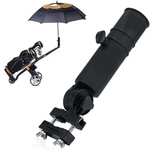 Dioche Golf Trolley Universele parapluhouder, verstelbare golfkar Zwarte paraplubak voor golfkarhandgrepen