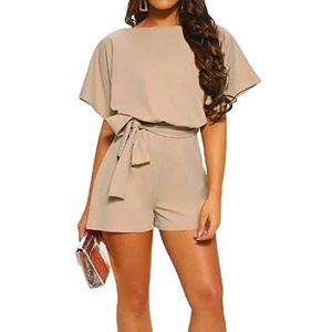 Speelpakje Dames Zomer Jumpsuit Korte mouw Grote maten Jumpsuit Jumpsuit Kort Casual Losse romper Baggy met riem Casual strand Speelpakje Cocktail