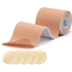 OK Tape Borb Plakband BH-tape, set onzichtbare band voor kleding, Beige-7,5 cm, S-7XL