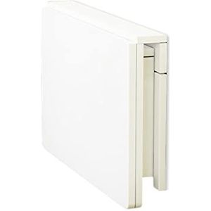 Wandklaptafel van massief hout, klaptafel, wandtafel, ruimtebesparend zwevend bureau, keukentafel, kindermeubilair, laptoptafel, eettafel, wit, 100 x 50 x 33 cm